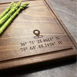 Personalized Cutting Board, Handmade Cutting Board - Personalized Gifts - Wedding Gifts For The Couple, Christmas Gifts, Gift For Parents, Anniversary Gift (6. #4 Couple Romantic Heart Design) -Kitchen Island Sale 515TBwIkXL