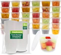 Food Storage Containers [50 Set] 16 Oz Plastic Deli Containers With Lids, Slime, Soup, Meal Prep Containers | BPA Free | Stackable | Leakproof | Microwave/Dishwasher/Freezer Safe -Kitchen Island Sale 515WcgcRshL. AC