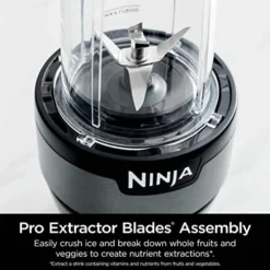 Ninja BN300 Nutri-Blender 900-Peak-Watt Personal Blender, 2 Dishwasher-Safe To-Go Cups (Renewed) -Kitchen Island Sale 515XwCOtfaL