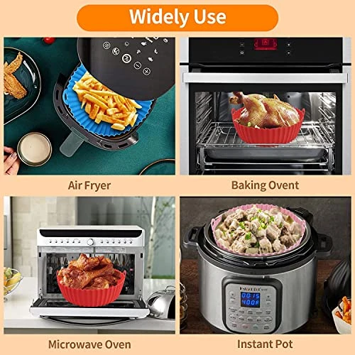 GUMMYS Air Fryer Liners, 3-Pack Silicone Air Fryer Pots With Mitts And Brush, 8 Inch Air Fryer Basket, Air Fryer Silicone Liners, Food Grade Air Fryer Accessories, Reusable Liner For Air Fryer 4 GUMMYS Air Fryer Liners, 3-Pack Silicone Air Fryer Pots With Mitts And Brush, 8 Inch Air Fryer Basket, Air Fryer Silicone Liners, Food Grade Air Fryer Accessories, Reusable Liner For Air Fryer - Image 4