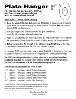 Adhesive Plate Hangers, 2 Inch, 8 Pack