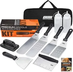 Flat Top Griddle Accessories Set For Blackstone And Camp Chef Griddle - 9 Pieces Set With Griddle Cleaning Kit And Carry Bag! Metal Spatula, Scraper For Hibachi Grill And Teppanyaki Grill 11 Flat Top Griddle Accessories Set For Blackstone And Camp Chef Griddle - 9 Pieces Set With Griddle Cleaning Kit And Carry Bag! Metal Spatula, Scraper For Hibachi Grill And Teppanyaki Grill -Kitchen Island Sale 515hjawcyML. AC