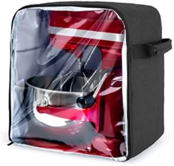 Luxja Dust Cover For 6-8 Quart KitchenAid Mixers (with A Bottom Padding Pad), Dust Cover (Clear Front Panel) For Stand Mixers And Extra Accessories, Black (Patent Design) -Kitchen Island Sale 515ksiieWvL. AC