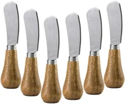 Wooden Butter Knife Cheese Spreader 6.5", Set Of 6, Restaurant Grade -Kitchen Island Sale 515n4SOB95L. AC
