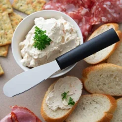 Ada Cutlery Spreader Knife – Stainless Steel Serrated Blade And Black Steel Resin Handle Made In The USA -Kitchen Island Sale 515rax1qHDL