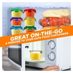 12PC Food Storage Containers - 4.48oz Mini Stackable Superior Premium Glass Meal-prep W/Airtight Locking Lid, BPA-Free Leakproof, Freezer-to-Oven-Safe, For Baby Food Snacks Fruits & Nuts -Kitchen Island Sale 515reW3SeYL