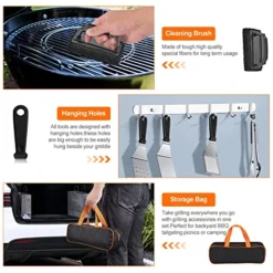 Blackstone Griddle Accessories Kit, 14pcs Flat Top Grill Accessories Set For Blackstone And Camp Chef, Enlarged Spatulas, Basting Cover, Scraper, Tongs, Grill Spatula Kit For Outdoor BBQ -Kitchen Island Sale 515w6aS5p3L