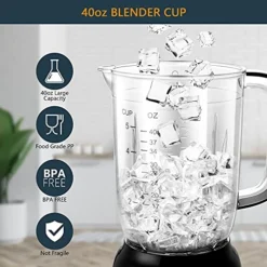 Ear Blender, 700W Smoothie Countertop Blender With 40oz Blender Cup For Shakes And Smoothies, 3-Speed For Crushing Ice, Puree And Frozen Fruit With Autonomous Clean -Kitchen Island Sale 515zk8AbUDS