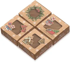 12 Christmas Cookie Boxes, Bakery Boxes Treats, Pastry, Candy, Dessert, Cookie Boxes With Window, Treat Boxes, Containers With Lids, Holiday Cookie Tin For Gift Giving, Gingerbread House, Santa Themed 15 12 Christmas Cookie Boxes, Bakery Boxes Treats, Pastry, Candy, Dessert, Cookie Boxes With Window, Treat Boxes, Containers With Lids, Holiday Cookie Tin For Gift Giving, Gingerbread House, Santa Themed -Kitchen Island Sale 516GFv28F7L. AC