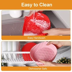 2 Pack Air Fryer Silicone Liners-7.5inch Round Reusable Air Fryer Silicone Basket Liners, Heat Resistant Air Fryer Pot Inserts, Dishwasher Safe, Fits 3 To 5 Qt For Air Fryer Oven Accessories -Kitchen Island Sale 516IR33pLAL