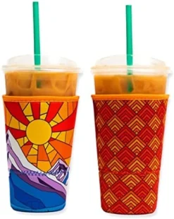 Axendale Iced Coffee Sleeve For Large Sized Cups - 2 Pack - Neoprene Iced Coffee Sleeve (2 PK Large 32oz, American Flag) -Kitchen Island Sale 516JqDmWoVL. AC