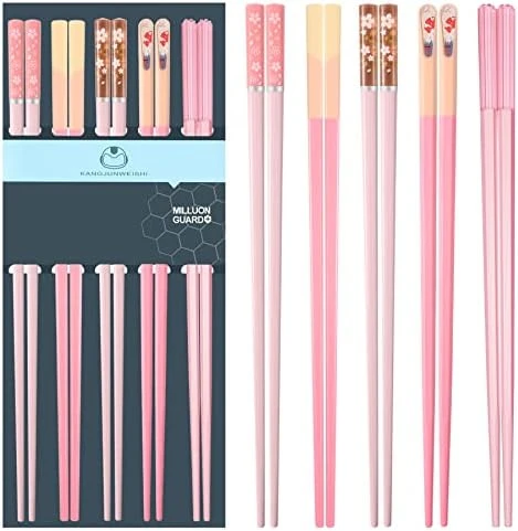 5 Pairs Fiberglass Chopsticks-Reusable Chopsticks Dishwasher Safe, 9.6 Inch/24.3cm Matte Non-Slip Family/ Hotel/ Restaurant Chop Sticks, Chinese/Japanese Hair ChopStick Gift, Morandi Multicolor 14 5 Pairs Fiberglass Chopsticks-Reusable Chopsticks Dishwasher Safe, 9.6 Inch/24.3cm Matte Non-Slip Family/ Hotel/ Restaurant Chop Sticks, Chinese/Japanese Hair ChopStick Gift, Morandi Multicolor - Image 14