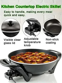 13 Inch Nonstick Electric Skillet - For Roast Fry Steam 7 13 Inch Nonstick Electric Skillet - For Roast Fry Steam -Kitchen Island Sale 516h5m8iDVL