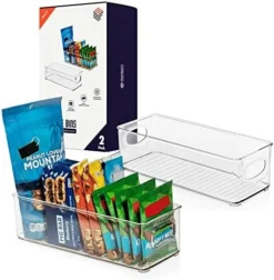 Plastic Pantry Organization And Food Storage Bin – Great Kitchen Organization And Kitchen Storage – Fridge Organizer Bins, Pantry Storage – 8 Pack -Kitchen Island Sale 516lFiBcAeL. AC