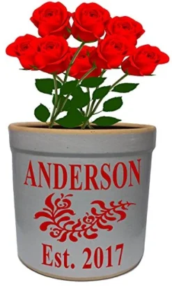 2 Gallon Personalized Stoneware Crock - Wedding Tulip -Kitchen Island Sale 516qjFxYSZL