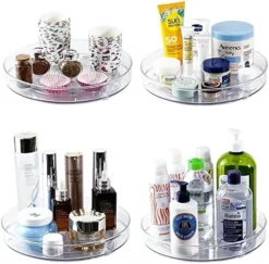 Lazy Susan Turntable 2-Tier Pantry Organization And Storage Spice Rack Spinning Cabinet Organizer Rotating Tray Spinner For Kitchen Vanity Bathroom Jewelry Makeup Cosmetic 9.2-Inch Clear -Kitchen Island Sale 516siOBF94L. AC