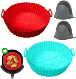 2 Pieces Air Fryer Silicone Baking Tray, Air Fryer Silicone Pot With Anti-scalding Hand Clip, Air Fryer Liners Reusable, For Air Fryer Accessories, Microwave, Oven -Kitchen Island Sale 516tzRTX4XL. AC