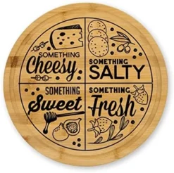 Charcuterie Board With Recessed Handles, Reversible Kitchen Cutting Board For Entertaining And Meal Prep, Decorative Wood Cheese Board, 11-inch X 14-Inch, Bamboo -Kitchen Island Sale 5171oI21b7L. AC