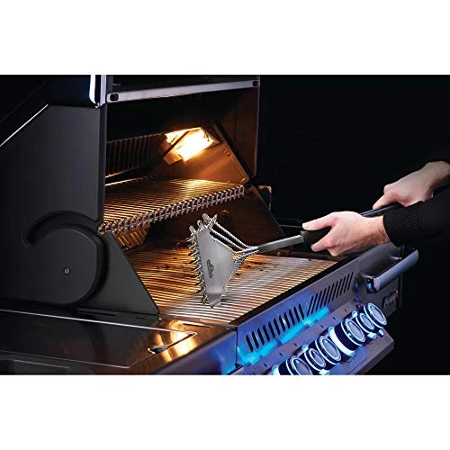 Napoleon 64000 Rotisserie Basket Grill Accessory, Stainless Steel & Barbecue Grill Accessory 62059 - Bristle-Free Triple-Row Grill Brush With Rolled Stainless Steel - BBQ Grill Maintenance Accessory 6 Napoleon 64000 Rotisserie Basket Grill Accessory, Stainless Steel & Barbecue Grill Accessory 62059 - Bristle-Free Triple-Row Grill Brush With Rolled Stainless Steel - BBQ Grill Maintenance Accessory - Image 6