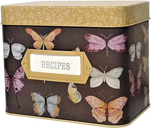 Tin Recipe Box - Includes 100 4X6 Cards, 12 Dividers - Beautiful Decorative Tin Box Gift Set (Wild Flower) 7 Tin Recipe Box - Includes 100 4X6 Cards, 12 Dividers - Beautiful Decorative Tin Box Gift Set (Wild Flower) - Image 7