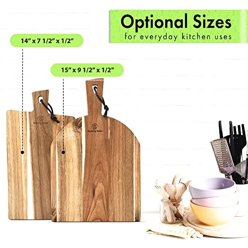 Acacia Wood Cutting Board, Wooden Kitchen Chopping Board For Bread, Cheese, Fruits And Vegetables, Semicircle (15 X 9 1/2 X 1/2) Adds Style To Your Kitchen 3 Acacia Wood Cutting Board, Wooden Kitchen Chopping Board For Bread, Cheese, Fruits And Vegetables, Semicircle (15 X 9 1/2 X 1/2) Adds Style To Your Kitchen - Image 3