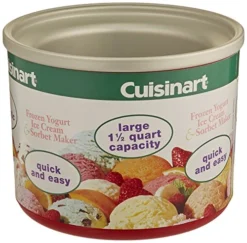 Cuisinart Plastic ICE-RFBR Replacement Freezer Bowl, 1-1/2-Quart Capacity, Red