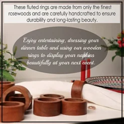 Cosynee Handmade Party Decor Wooden Napkin Rings Set Of For 12 Table Dinner Decoration (Set Of 12) -Kitchen Island Sale 517buProtvL