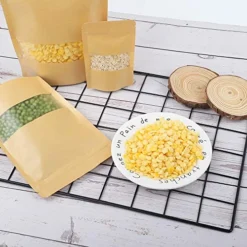 120pcs Kraft Bags With Window, Brown Resealable Bags, 5.9×8.6 Inches Stand Up Pouches, Coffee Bags, Sealable Bags For Packaging, Ziplock Stand Up Bags For Home Or Business 10 120pcs Kraft Bags With Window, Brown Resealable Bags, 5.9×8.6 Inches Stand Up Pouches, Coffee Bags, Sealable Bags For Packaging, Ziplock Stand Up Bags For Home Or Business -Kitchen Island Sale 5189yFKYi6L