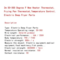 2m 50-300 Degree F New Heater Thermostat,Frying Pan Thermostat,Temperature Control,Electric Deep Fryer Parts -Kitchen Island Sale 518gJRex9DL