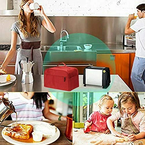 Wo/Four Slice Toaster Cover With Pocket,Kitchen Bakeware Protector,Universal Cotton Linen Dusproof Washable Kitchen Toaster Cover 4 Wo/Four Slice Toaster Cover With Pocket,Kitchen Bakeware Protector,Universal Cotton Linen Dusproof Washable Kitchen Toaster Cover - Image 4