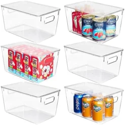 6 Pack Clear Stackable Storage Bins With Lids, Vtopmart Large Plastic Containers With Handle For Pantry Organization And Storage,Perfect For Kitchen, Fridge, Cabinet, Bathroom Organizer 12 6 Pack Clear Stackable Storage Bins With Lids, Vtopmart Large Plastic Containers With Handle For Pantry Organization And Storage,Perfect For Kitchen, Fridge, Cabinet, Bathroom Organizer -Kitchen Island Sale 519SHyKMfcL. AC