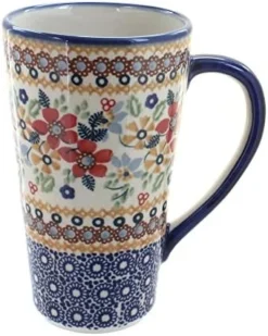 Ish Pottery Blue Daisy Large Coffee Mug -Kitchen Island Sale 519pFuuLL6L. AC
