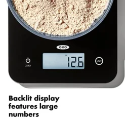 OXO Good Grips Everyday Glass Food Scale 11lbs/5kg -Kitchen Island Sale 519wiAvdAEL