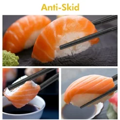 5 Pairs Reusable Chopsticks Dishwasher Safe,9.5 Inch Fiberglass Chopsticks Set, Japanese Chinese Korean Chopsticks For Food, Non-Slip, Easy To Use (Black Chopsticks) -Kitchen Island Sale 51A04FlE3EL