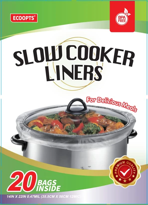 20 Count Disposable Slow Cooker Liners And Cooking Bags | Extra Large Size Fits 6-10QT Pot, 14"x 22" | Suitable For Oval & Round Pot, BPA Free (1 Pack) 1 20 Count Disposable Slow Cooker Liners And Cooking Bags | Extra Large Size Fits 6-10QT Pot, 14"x 22" | Suitable For Oval & Round Pot, BPA Free (1 Pack)