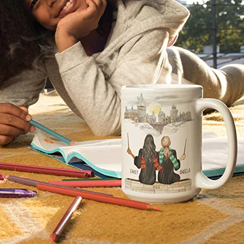 Best Friend Coffee Mug For Women - Choose Your Hair, Skin Color, Create Your Illustration - Personalized 15 Oz Ceramic Witch Mug W Name, Mom & Daughter, Soul Sister Gifts 1 Best Friend Coffee Mug For Women - Choose Your Hair, Skin Color, Create Your Illustration - Personalized 15 Oz Ceramic Witch Mug W Name, Mom & Daughter, Soul Sister Gifts