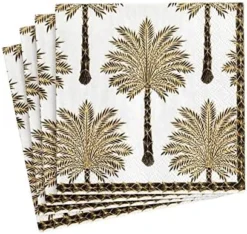 Grand Palms Paper Cocktail Napkins In Black - Two Packs Of 20 -Kitchen Island Sale 51AAWP0 BL. AC 2