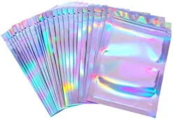 100 Pieces Bags Holographic Packaging Bags Storage Bag For Food Storage (Holographic Color, 7 X 9 Inches) -Kitchen Island Sale 51ABUxF7WLL. AC 1