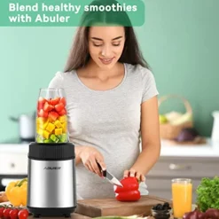 Smoothie Bullet Blender Smoothie Maker 900W With To-Go Cups, 12 Pieces With 6-Point Blade, Personal Blender For Shakes And Smoothies, Smoothie Blender For Protein Drinks, Smoothies Bowls, Abuler Brand -Kitchen Island Sale 51ACQFDbxsL