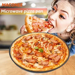12inch Universal Microwave Crisper Pan/Microwave Cookware Crispy Plate Fry Pan, Microwave Cooker For Reheat Frozen Pizza, Chicken Nuggets French Toast With Crisp Effect! -Kitchen Island Sale 51BedKpDTdL