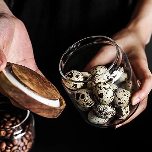 Set Of 5 Kitchen Canisters,Thick, Stackable, Natural Style,Cookie, Rice And Spice Jars - Sugar Or Flour Container - Big And Small Airtight Food Jar For Pantry 4 Set Of 5 Kitchen Canisters,Thick, Stackable, Natural Style,Cookie, Rice And Spice Jars - Sugar Or Flour Container - Big And Small Airtight Food Jar For Pantry - Image 4