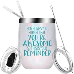 Wine Tumbler With Sayings Gifts For Women,Funny Inspirational Birthday Gift For Mom,Sister,Girl Friend,Female,Coworker-Sometimes You Forget,Thank You Gift Insulated Cup(12oz,Gradient Purple) -Kitchen Island Sale 51C6vUU47L. AC