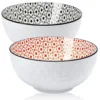 8.3" Large Salad Soup Ramen Bowls, 68 OZ Super Stackable Round Fine Porcelain Cereal Pasta Serving Bowl Sets, 2 Pack - Microwavable Ceramic Bowls - Heat And Cold Resistant Porcelain