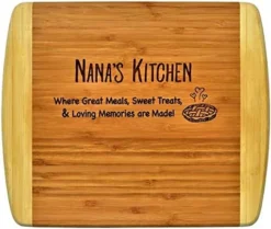 NANA GIFT- Engraved 2-Tone Bamboo Cutting Board - 2-Sided Design Engraved Side Designed For Decor Reverse Side For Usage – Best Grandma Ever Birthday Mother’s Day Christmas (11 1/2 X 13 1/2) -Kitchen Island Sale 51CN6fMJT8L. AC