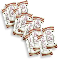 Chrome Vinyl Coated Plate Hanger 3.5 To 5 Inch Plate Hanger Set Of 4 Hangers - Includes Hanging Hook And Nail -Kitchen Island Sale 51CSZ8LNUrL. AC