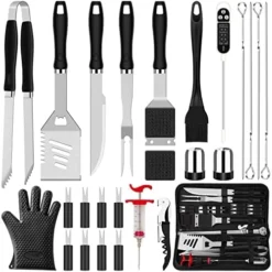 26pcs Grilling Accessories Kit For Men Women, Stainless Steel Heavy Duty BBQ Tools With Glove And Corkscrew, Grill Utensils Set In Portable Canvas Bag For Outdoor,Camping,Backyard,Brown 10 26pcs Grilling Accessories Kit For Men Women, Stainless Steel Heavy Duty BBQ Tools With Glove And Corkscrew, Grill Utensils Set In Portable Canvas Bag For Outdoor,Camping,Backyard,Brown -Kitchen Island Sale 51CazZHTNNL. AC