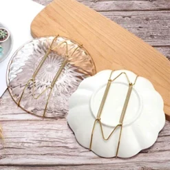 10 PCS Wire Plate Hangers, 8 Inch Plate Holders For The Wall And 15 Pack Wall Plate Hooks, Invisible Dish Display Plate Hangers, Stainless Steel Plate Hangers Gold 7.5" To 8.8" Plates -Kitchen Island Sale 51CcPfEqMRL