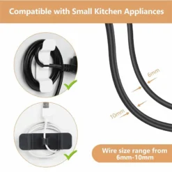 Kitchen Appliance Cord Winder,4 Pack Cord Organizer For Kitchen Appliances, Cord Wrap Cord Holder For Appliances Power Cord,Cord Wrapper For Appliances Compatible With Coffee Makers/Mlenders, Etc -Kitchen Island Sale 51ChVoUHonL