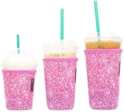 Axendale Iced Coffee Sleeves For Cold Drink Cups - 3 Pack Reusable Neoprene Iced Coffee Cup Sleeve For Cold Drinks, Compatible With Starbucks Dunkin And More (3 PK S/M/L, Black Wanderlust) -Kitchen Island Sale 51CnuvIeIuL. AC