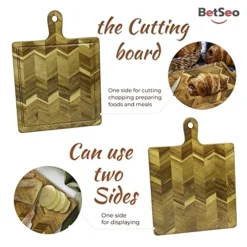 Acacia Wood Cutting Board Large Rectangle 17” X 13'' X 0.6” (Set Of 1) With For Meat, Cheese Board, Vegetables, Bread, And Charcuterie - Decorative Wooden Serving Board For Kitchen, Dining Room -Kitchen Island Sale 51DJoY42U9L